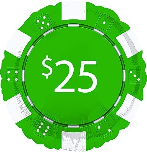 8 18 Inch Casino Night Poker Chips Foil Balloons