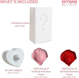 “Happy Valentine's Day” Light up Letters with Tea Lights Candles and