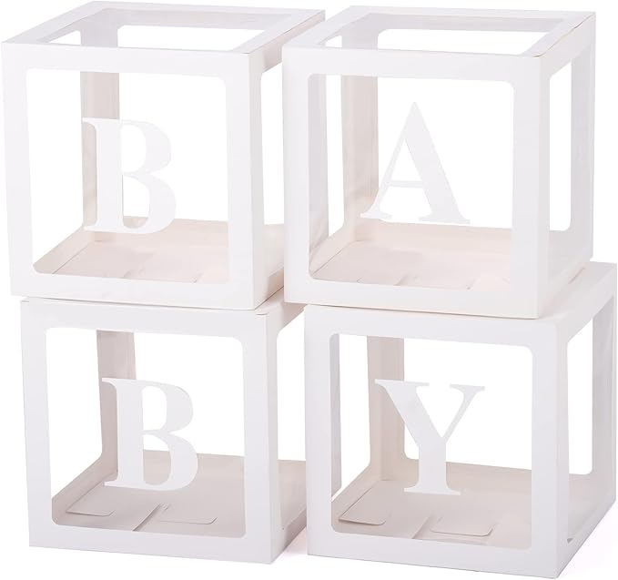 Baby Boxes with Letters for Baby Shower Gender Reveal Decorations