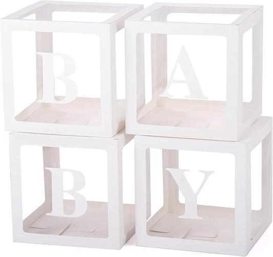 Baby Boxes with Letters for Baby Shower Gender Reveal Decorations