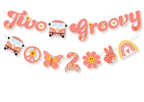 Ushinemi Two Groovy Party Decorations, Hippie Two Groovy Hanging