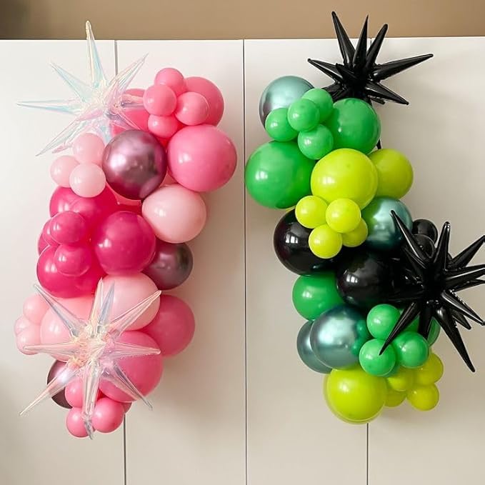 Black and Pink Green Balloons, 60PCS Witch Theme Party Balloon, 12