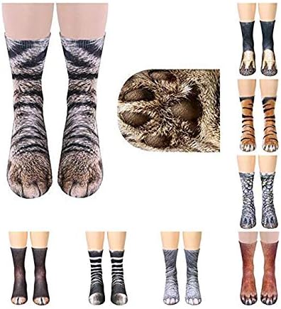 FreeNFond Funny Animal Paw Socks Gag Gifts for White Elephant Gift
