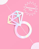 xo Fetti Iridescent Engagement Ring Garland 4 pcs 12' Bachelorette