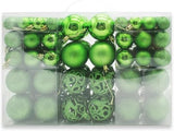 NJN 100Pcs Christmas Ball Ornament Set, Apple Green Ornaments for