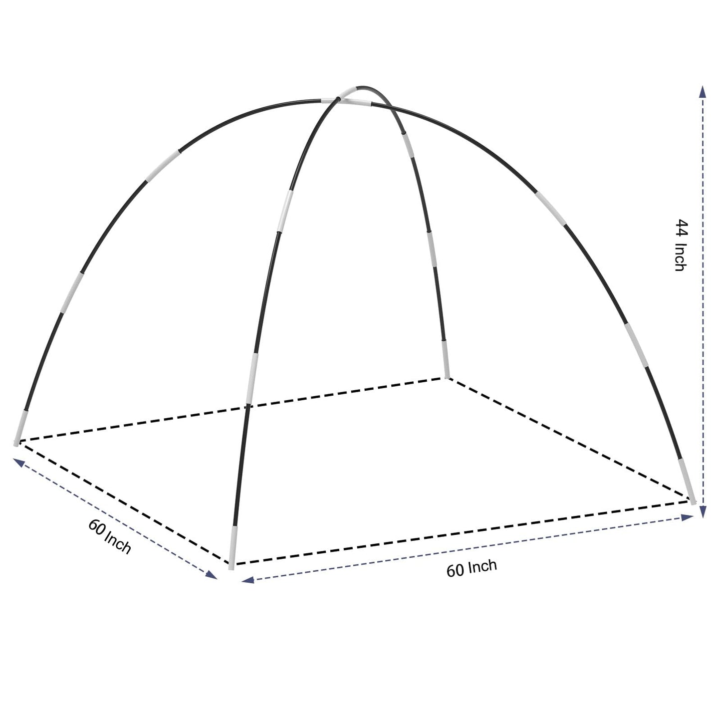 Ai-Uchoice Kids Play Tent Poles 60”*60”*44” Replacement Poles for