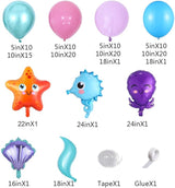 Mermaid Balloon Garland Kit 125pcs Under The Sea Balloons Mermaid
