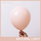 PartyWoo Pastel Orange Balloons 100 pcs Different Sizes of 36 18 12