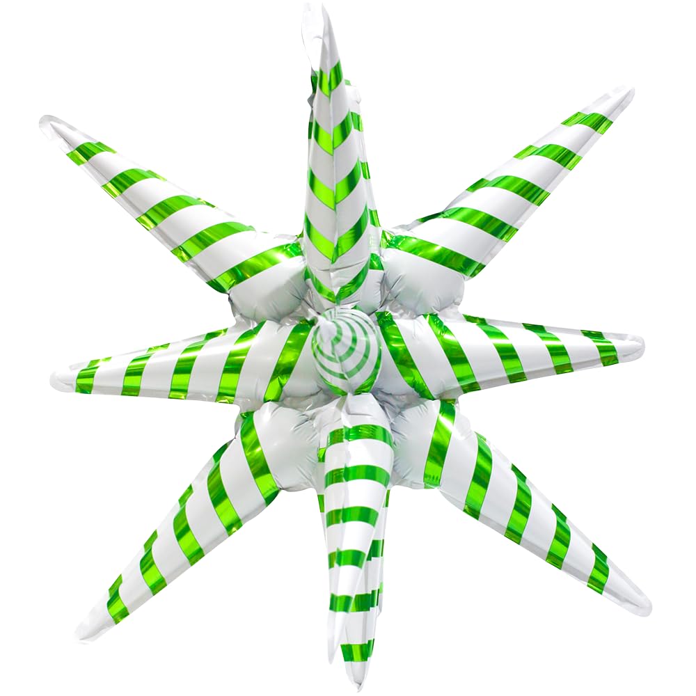 Green White Christmas Balloon Winter Holiday Happy New Year Xmas Eve