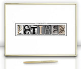 Framed Gold Retirement Decorations Guest Book for Men 12 x16 Large