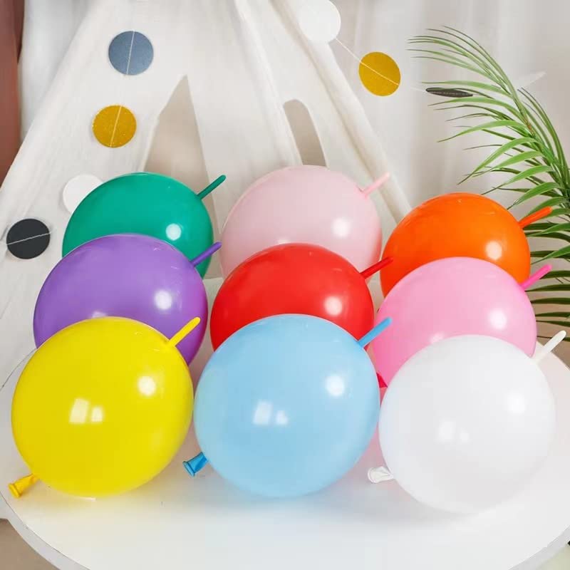 ADIDO EVA Link Balloons White 12 Inch Quick Link Latex Balloon 80 Pcs