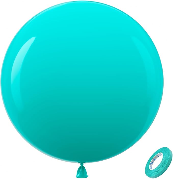 Bezente Teal Giant Balloons 36 Inch - 8 Pack Jumbo Teal Balloons