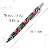 8PC Flamingo Pens Cute Floral Tropical Summer Beach Whimsical Funny