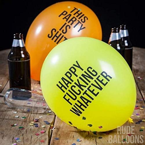 Rude Balloons™ | Funny Abusive Birthday Party Decoration | Pack of 12