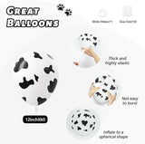 60pcs Cow Print Balloons, Latex Cow Balloons for Farm Cowboy Cowgirl