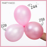 PartyWoo Pearl Pink Balloons 100pcs 5 Inch Light Pastel Baby Pale