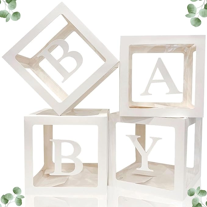 Premium Baby Shower Decorations For Boy or Girl Kit Jumbo 4 pcs