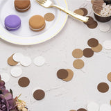 Brown Kraft Tan and Ivory Cream Paper Confetti Table Decoration for