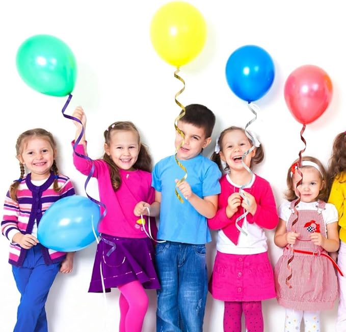 BEISHIDA 12 Assorted Colors Curling Ribbons Set,Rainbow Balloons