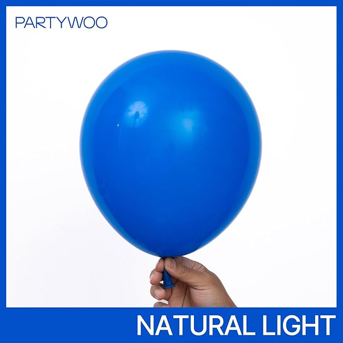 PartyWoo Royal Blue Balloons 140pcs Different Sizes Pack of 18 12 10