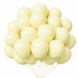 Light Yellow Balloons, 50pcs 12 Inches Pastel Yellow Latex Balloons