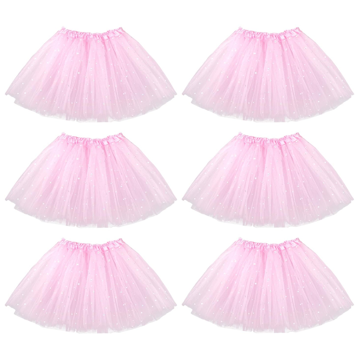 kilofly 6pc Pink Girls Ballet Tutu Kids Birthday Princess Party Favor