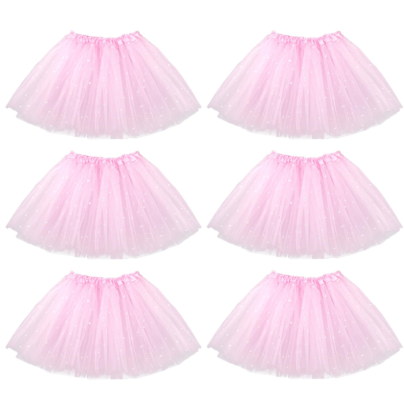 kilofly 6pc Pink Girls Ballet Tutu Kids Birthday Princess Party Favor