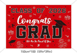 Graduation Decorations 2026 Red Set, Congrats Grad Decor Set with