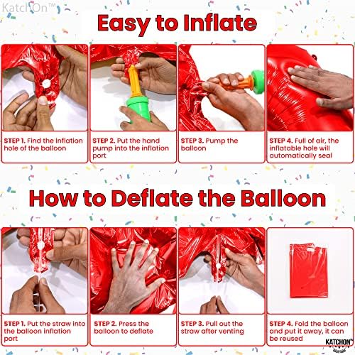 KatchOn, Giant Red Number 3 Balloon - 40 Inch | Red Foil Number 3