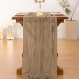 15pcs Nude Brown Cheesecloth Table Runner Valentine's Day Boho