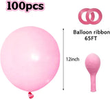 Pastel Pink Balloons 12 Inch 100 Pack light Pink Latex Balloons Baby