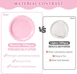 Vyntra 175 Pcs Pink Valentines Disposable Paper Plates and Napkins