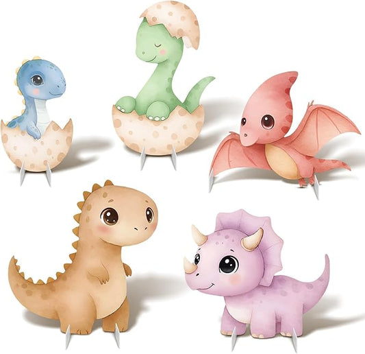 5Pcs Dinosaur Baby Shower Decorations Large Baby Dinosaur Cardboard