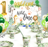 Wild One Birthday Decorations Jungle Theme Party Supplies Tableware