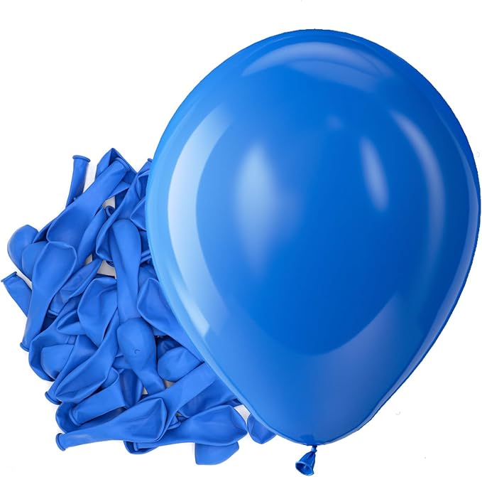 Bezente Royal Blue Latex Party Balloons - 150 Pack 5 inch Round