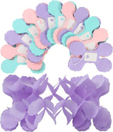 Pink Purple Mint Mermaid Party Decorations Streamers Garland 12pcs