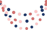 Navy Blue Pink Rose Gold Gender Reveal Decorations 52FT Party