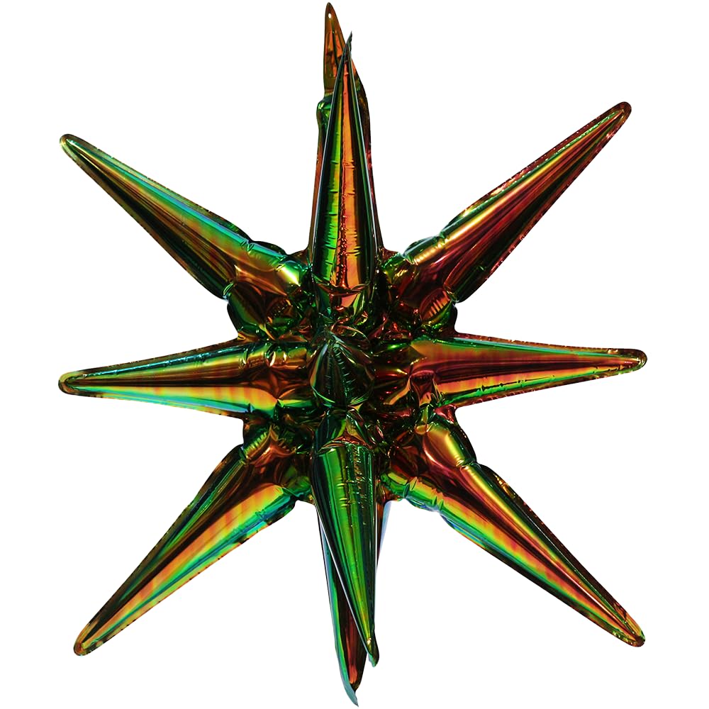 Dazzle Black Green Balloon 14-Pointed One-Piece Star Explosion Balloon