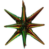 Dazzle Black Green Balloon 14-Pointed One-Piece Star Explosion Balloon
