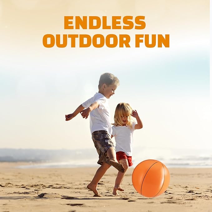 Inflatable Basketballs Pack of 6 16 inch Beach Balls for Sports