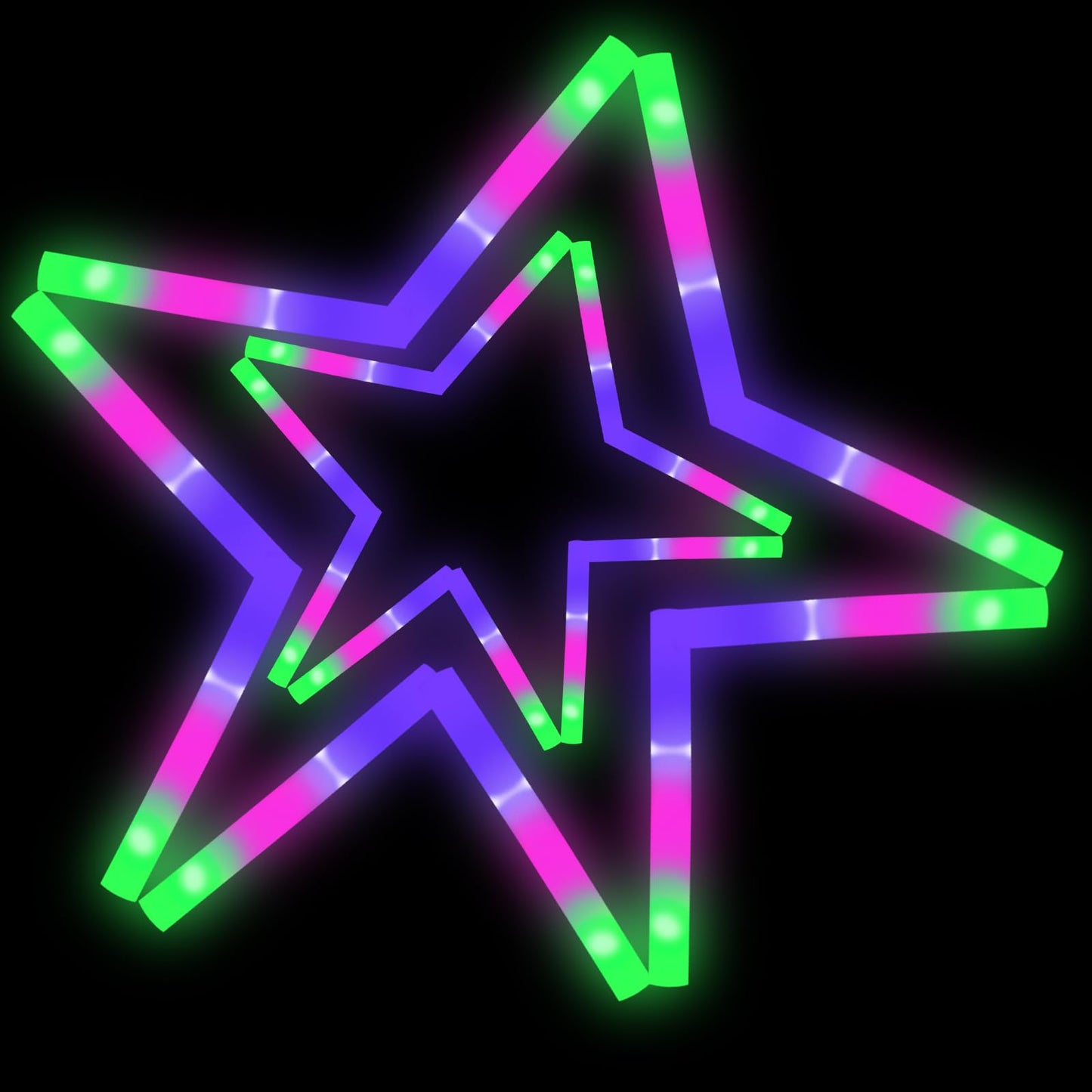AWANG 100 Pcs Glow Sticks With 3 Modes Colorful Flashing Glow In The