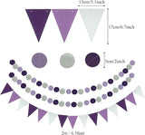 ZERODECO Party Decoration, 21 Pcs Purple and Lavender Hanging Paper
