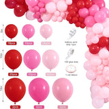 150Pcs Valentine's Day Balloon Garland Arch Kit Pink Red Rose Red