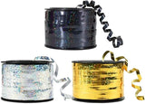 BEISHIDA 3 Pack 100 Yards Gold Silver Black Curling Crimped Glitter