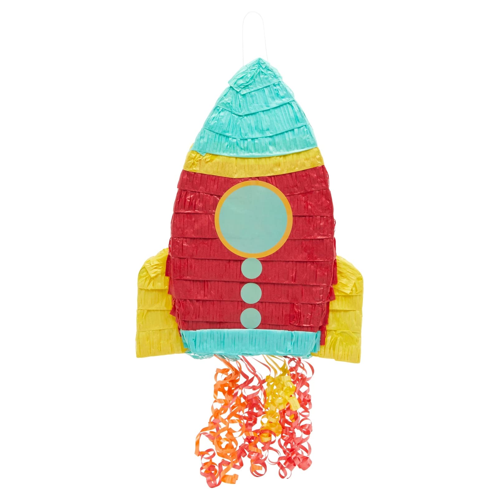 Rocket Ship Pull String Pinata for Space Birthday