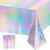 2 Packaging Iridescence Plastic Tablecloth, 54 inch x108 inch