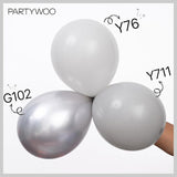 PartyWoo Gray Balloons 100 pcs Different Sizes of 18 12 10 5 Inch