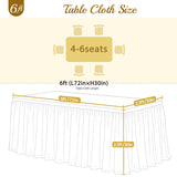 Yellow Tulle Tablecloth for 6 Foot Rectangular Tables 6ft Yellow