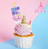 Unicorn Candle Number 5 Candle 5th Birthday Decorations for Girls