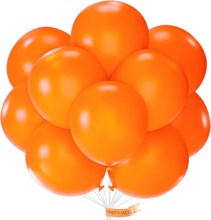 PartyWoo Orange Balloons 20pcs 18 Inch Fall Latex Helium Balloons for